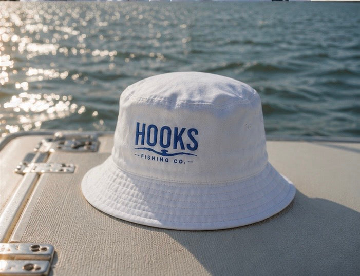 HOOKS Fishing Co. Embroidered Bucket Hat | Fishing & Outdoor Lifestyle