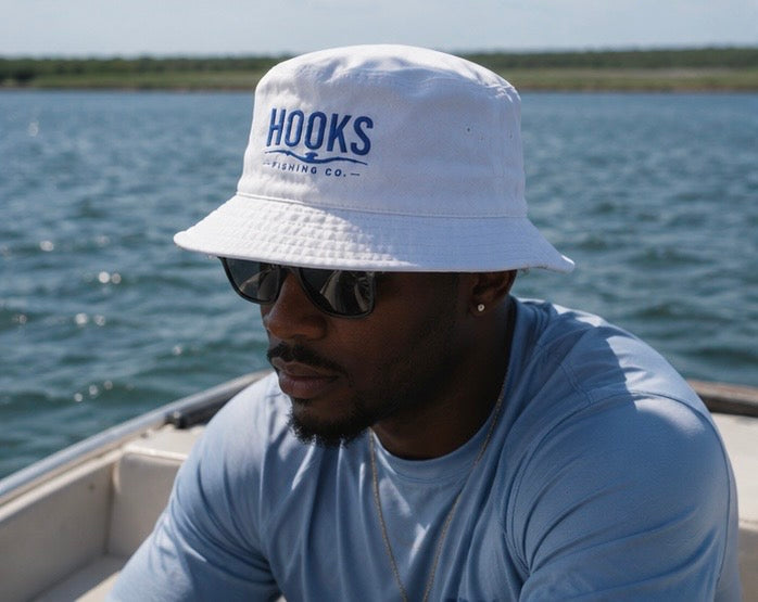 HOOKS Fishing Co. Embroidered Bucket Hat | Fishing & Outdoor Lifestyle