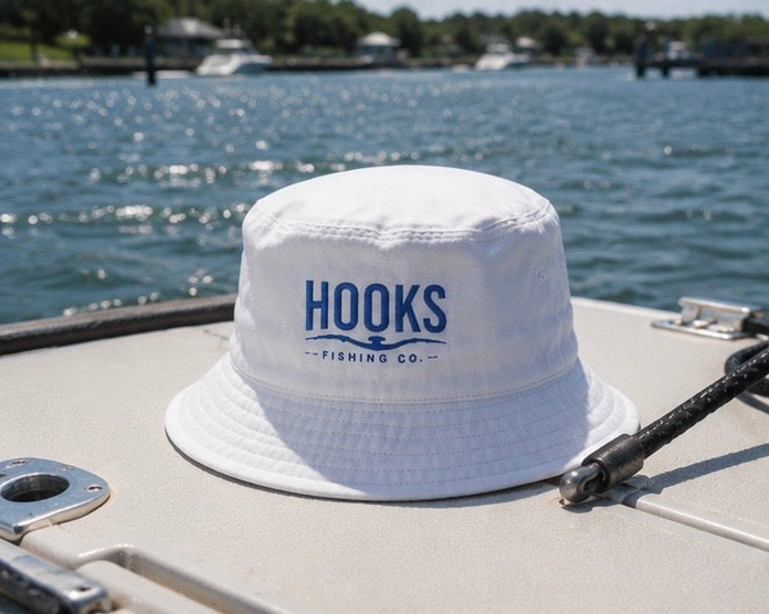HOOKS Fishing Co. Embroidered Bucket Hat | Fishing & Outdoor Lifestyle